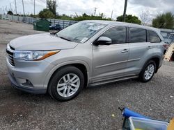Salvage cars for sale from Copart Miami, FL: 2016 Toyota Highlander LE