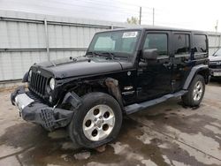 Jeep Wrangler salvage cars for sale: 2014 Jeep Wrangler Unlimited Sahara