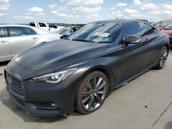 Salvage cars for sale at Grand Prairie, TX auction: 2021 Infiniti Q60 RED Sport 400