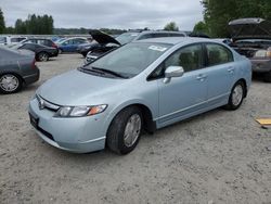 Salvage cars for sale from Copart Arlington, WA: 2006 Honda Civic Hybrid