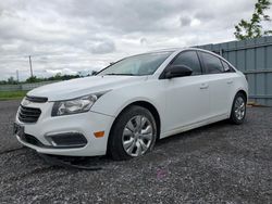 Salvage cars for sale from Copart Ontario Auction, ON: 2015 Chevrolet Cruze LS