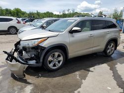 Salvage cars for sale at Duryea, PA auction: 2014 Toyota Highlander Limited