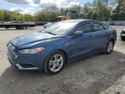 Salvage cars for sale at North Billerica, MA auction: 2018 Ford Fusion SE Hybrid