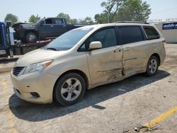 Salvage cars for sale at Wichita, KS auction: 2012 Toyota Sienna LE