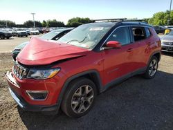 Salvage cars for sale at East Granby, CT auction: 2018 Jeep Compass Limited