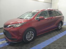 Salvage cars for sale at Orlando, FL auction: 2022 Toyota Sienna LE