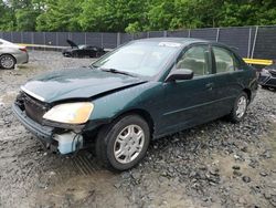Salvage cars for sale at Waldorf, MD auction: 2002 Honda Civic LX
