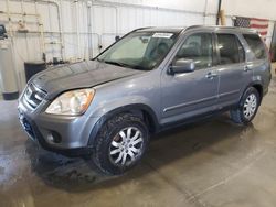 Salvage cars for sale from Copart Avon, MN: 2005 Honda CR-V SE