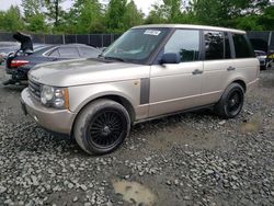 Salvage cars for sale at Waldorf, MD auction: 2003 Land Rover Range Rover HSE