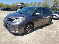 Salvage cars for sale at North Billerica, MA auction: 2019 Toyota Sienna XLE