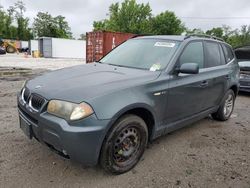 Salvage cars for sale from Copart Baltimore, MD: 2006 BMW X3 3.0I
