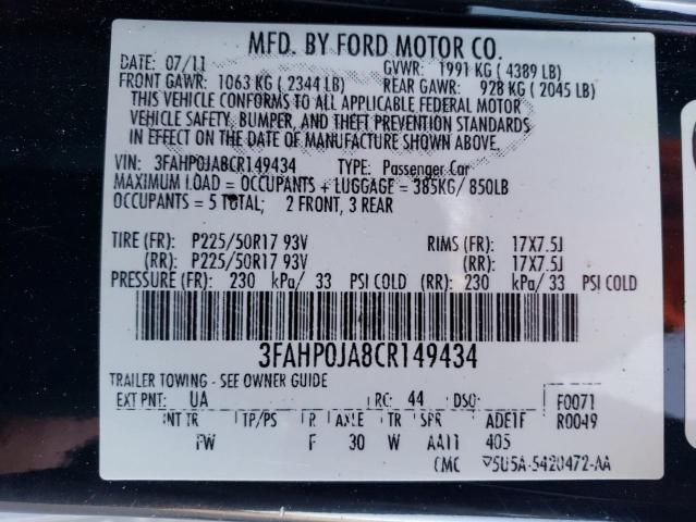 2012 Ford Fusion SEL