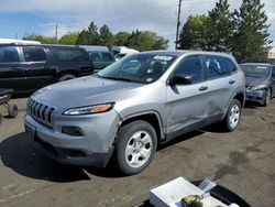 Salvage cars for sale at Denver, CO auction: 2015 Jeep Cherokee Sport