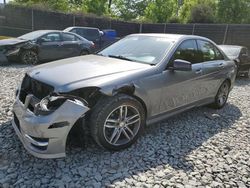 Salvage cars for sale at Waldorf, MD auction: 2012 Mercedes-Benz C 300 4matic