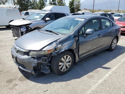 Salvage cars for sale at Rancho Cucamonga, CA auction: 2012 Honda Civic LX