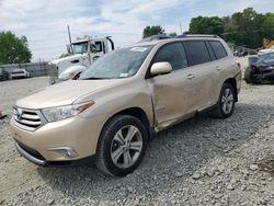 Salvage cars for sale at Mebane, NC auction: 2012 Toyota Highlander Limited