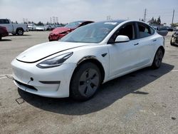 Salvage cars for sale from Copart Rancho Cucamonga, CA: 2022 Tesla Model 3