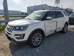 Salvage cars for sale at Chicago Heights, IL auction: 2016 Ford Explorer Limited