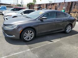 Salvage cars for sale at Wilmington, CA auction: 2015 Chrysler 200 Limited