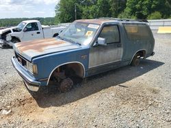 Salvage cars for sale at Concord, NC auction: 1988 GMC S15 Jimmy