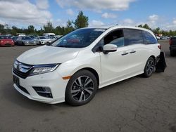 Salvage cars for sale at Woodburn, OR auction: 2018 Honda Odyssey Elite