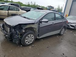 Salvage cars for sale at Duryea, PA auction: 2015 Hyundai Accent GLS