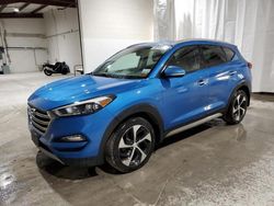 Salvage cars for sale at Leroy, NY auction: 2017 Hyundai Tucson Limited