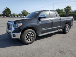 Salvage cars for sale at San Martin, CA auction: 2018 Toyota Tundra Double Cab Limited