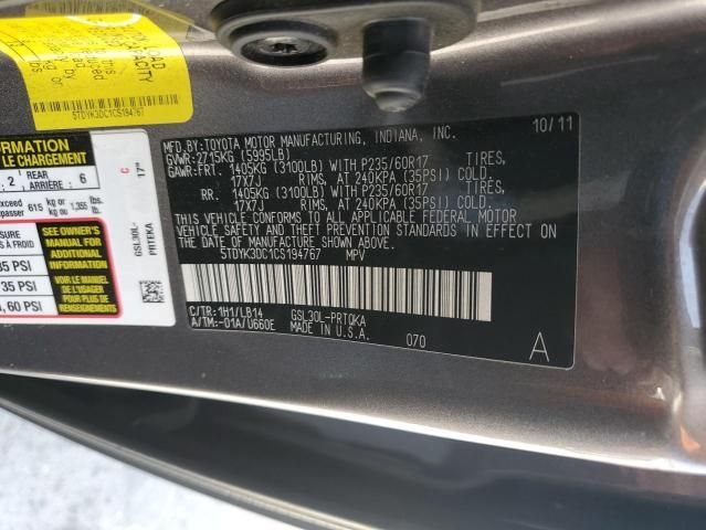 2012 Toyota Sienna XLE