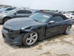 Salvage cars for sale at Grand Prairie, TX auction: 2015 Chevrolet Camaro LT