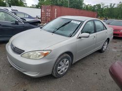 Salvage cars for sale from Copart Baltimore, MD: 2002 Toyota Camry LE