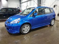 Salvage cars for sale at Ham Lake, MN auction: 2007 Honda FIT S