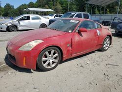 Salvage cars for sale at Savannah, GA auction: 2005 Nissan 350Z Coupe