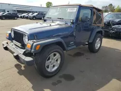 Salvage cars for sale at New Britain, CT auction: 2004 Jeep Wrangler / TJ SE