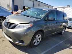 Salvage cars for sale at Vallejo, CA auction: 2011 Toyota Sienna Base