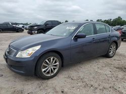 Salvage cars for sale at Houston, TX auction: 2009 Infiniti G37