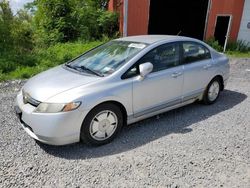 Salvage cars for sale at Albany, NY auction: 2008 Honda Civic Hybrid