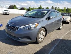 Salvage cars for sale from Copart Portland, OR: 2016 KIA Forte LX