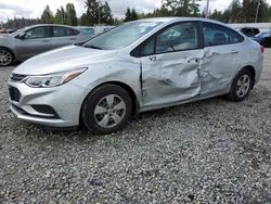 Salvage cars for sale from Copart Graham, WA: 2018 Chevrolet Cruze LS