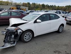 Salvage cars for sale at Exeter, RI auction: 2018 Toyota Corolla L