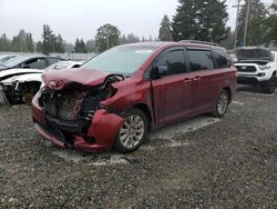 Salvage cars for sale at Graham, WA auction: 2011 Toyota Sienna XLE