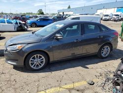 Salvage cars for sale at Woodhaven, MI auction: 2017 Ford Focus SE