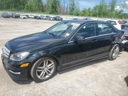 Salvage cars for sale at Leroy, NY auction: 2012 Mercedes-Benz C 300 4matic
