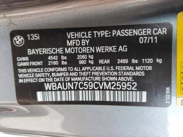 2012 BMW 135 I