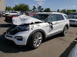 Salvage cars for sale at Woodburn, OR auction: 2021 Ford Explorer Platinum