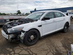 Salvage cars for sale at Woodhaven, MI auction: 2017 Ford Taurus Police Interceptor
