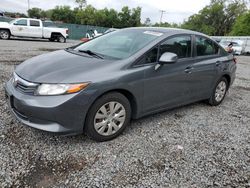 Salvage cars for sale at Riverview, FL auction: 2012 Honda Civic LX