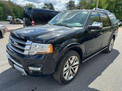 Salvage cars for sale at North Billerica, MA auction: 2017 Ford Expedition Platinum
