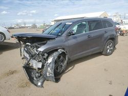 Salvage cars for sale at Brighton, CO auction: 2017 Toyota Highlander Limited