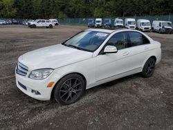 Mercedes-Benz C 300 4matic salvage cars for sale: 2008 Mercedes-Benz C 300 4matic